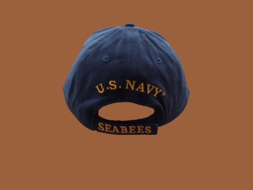 Sombrero de béisbol bordado de la Marina de los Estados Unidos Seabees Lata Hacer Gorra con Licencia Marina de los Estados Unidos - Imagen 4 de 11