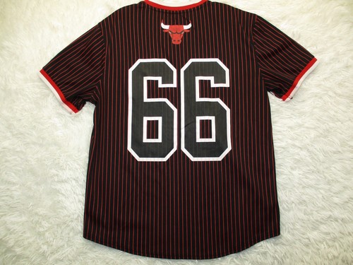 Chicago Bulls Jersey Men's Size L Large Pinstripe Stitched Basketball Jersey - Picture 14 of 14