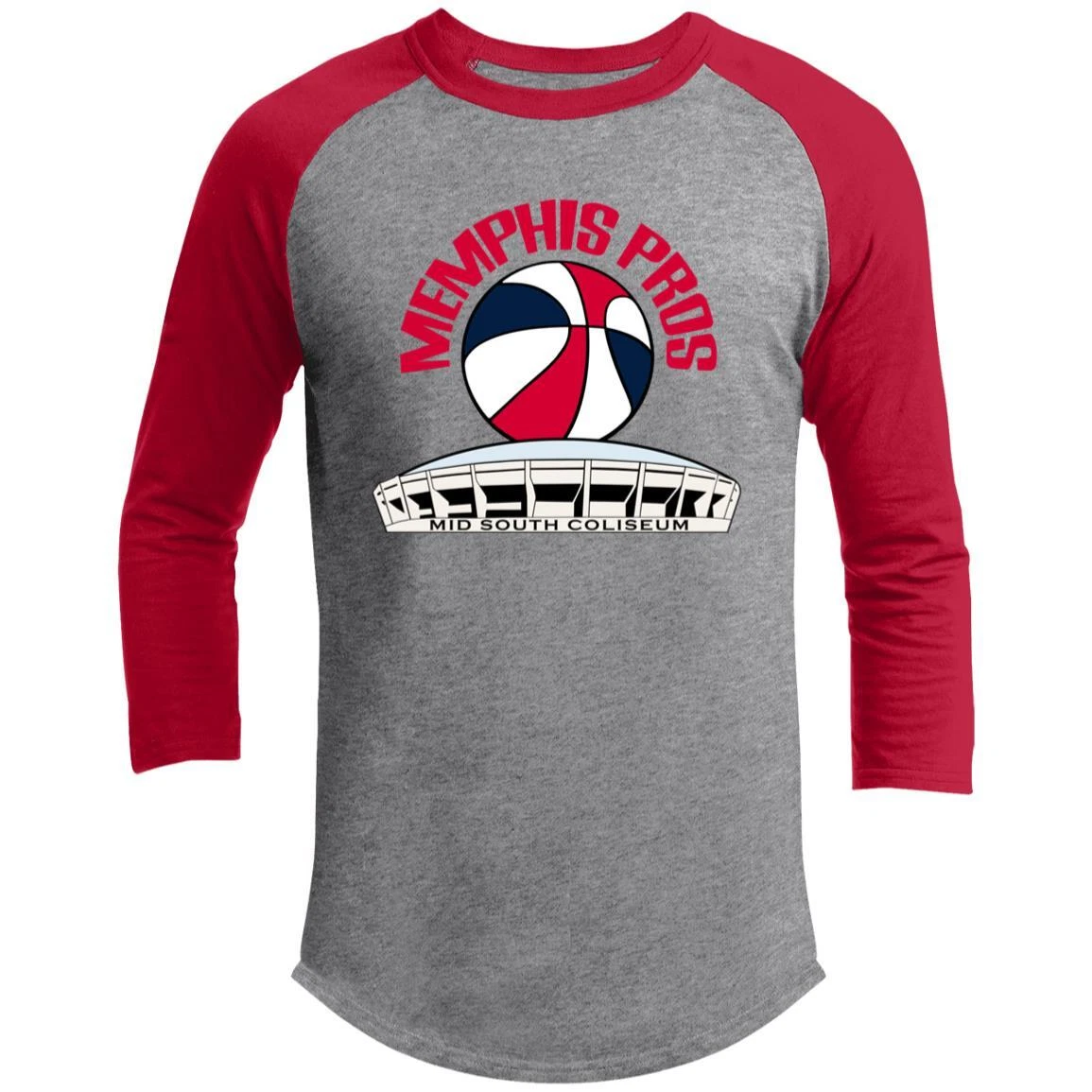 Memphis Pros Raglan Shirt Franchise ABA Basketball