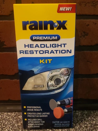 NEW Rain-X Premium Headlight Assembly Restoration Kit Cleaner Polish Restorer