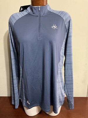 ADIDAS LONG SLEEVE 1/4 ZIP TOP GOLF Women's M XL BLUE NEW NWT LOGO 