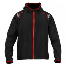 Sparco giacca antivento New Windstopper Wilson con cappuccio leggera Tg. M nero
