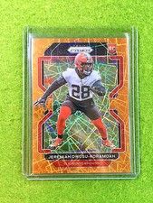 JEREMIAH OWUSU-KORAMOAH ORANGE PRIZM LAZER ROOKIE CARD BROWNS 2021 Prizm TRUE RC