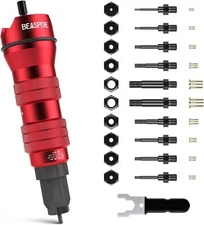 Cordless Drill Electric Rivet Gun Adapter Rivet Nut Drill Adapter Kit Case 2024