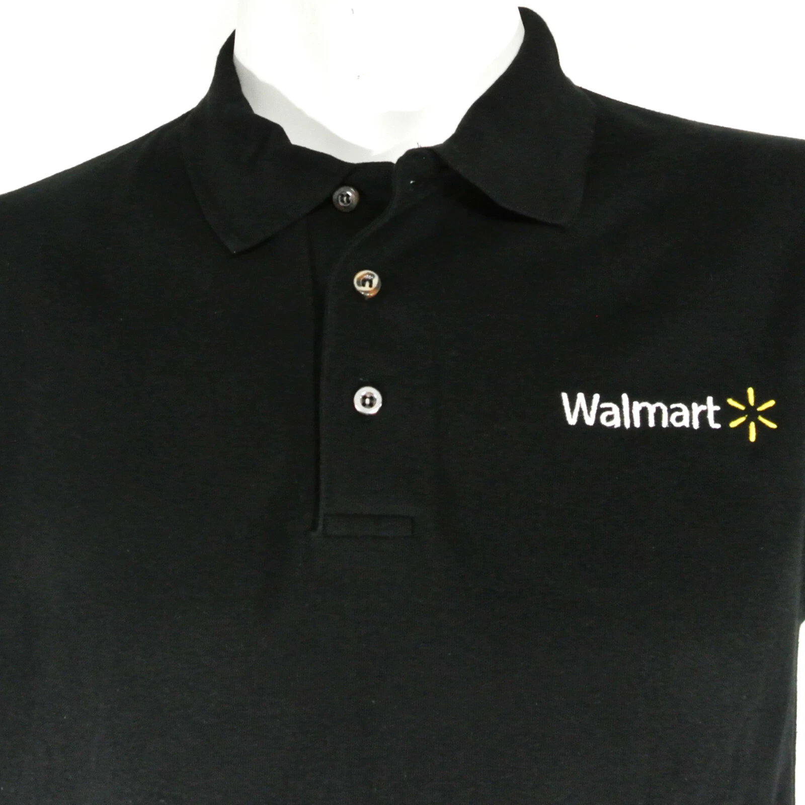 WALMART Associate Uniform Polo Shirt Black