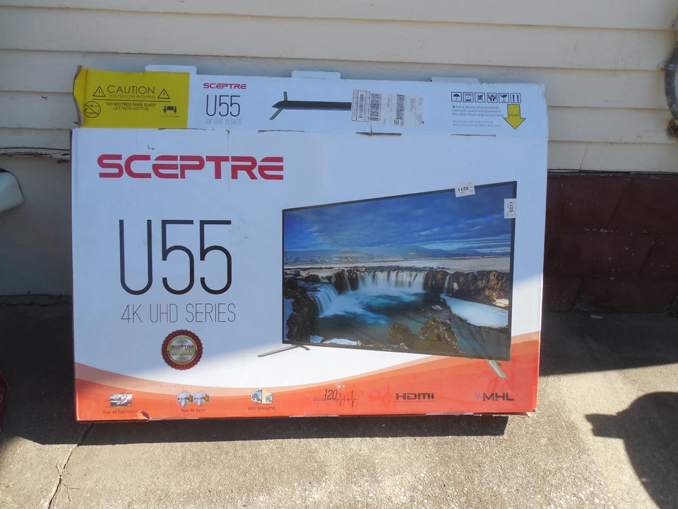 Televisor Sceptre W55 HD LED 55 con patas de sonido eléctrico control remoto SIN pieza de imagen solamente Foto 3 de 4