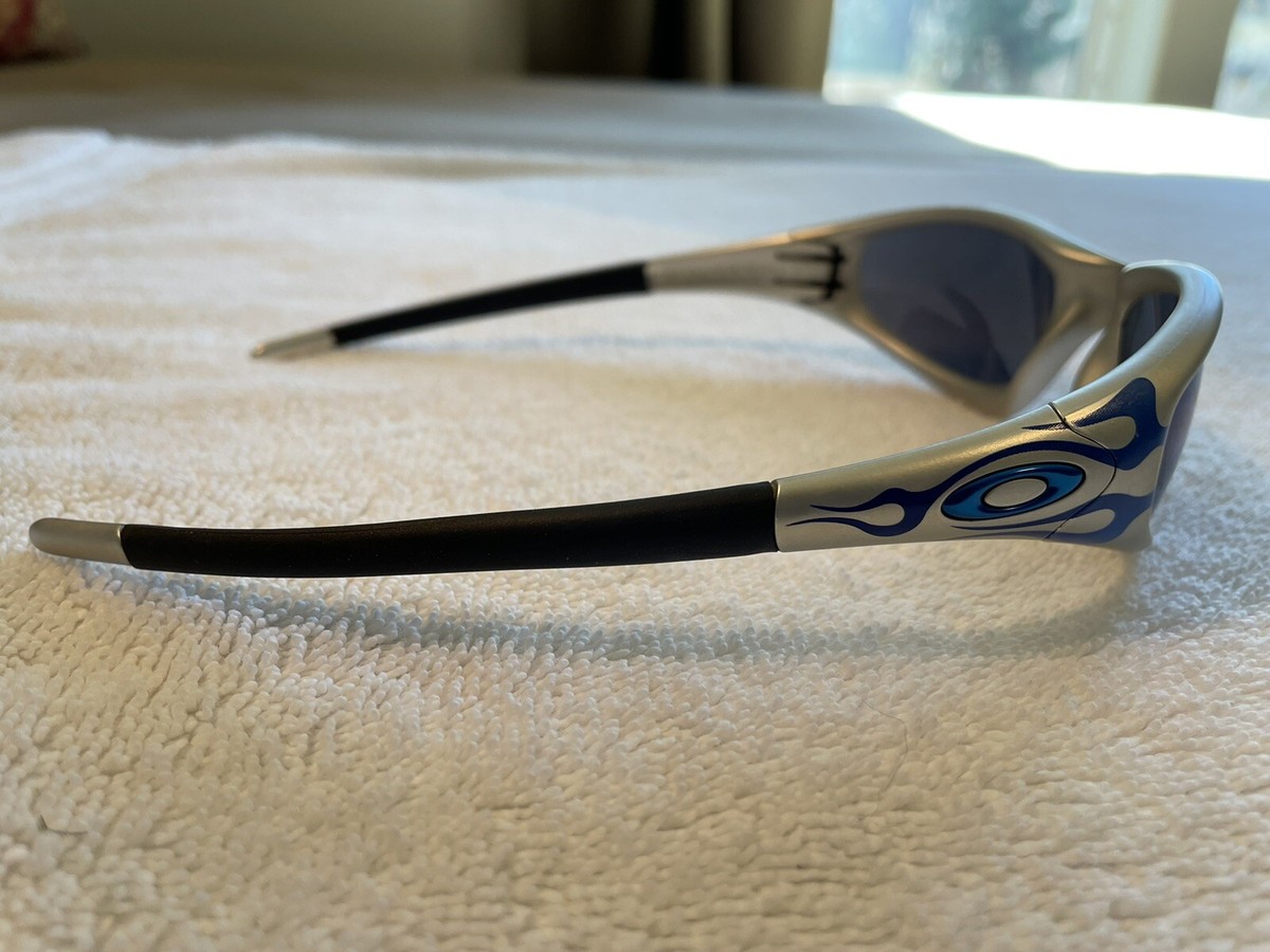 Oakley Straight Jacket FMJ Blue Flame Sunglasses - Ice Iridium