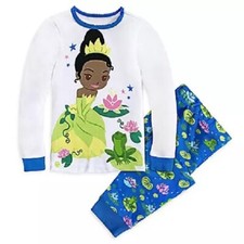 NWT Disney Store Sz 5 6 7 8 Tiana PJ PALS for Girls Pajamas Sleepwear NEW