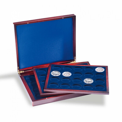 LEUCHTTURM Münzkassette Volterra Trio de Luxe für 60 Münzen in Kaps bis 41 mm Ø