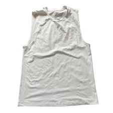 Alo Men’s Sleeveless Tank Top White (Measurements Included) S