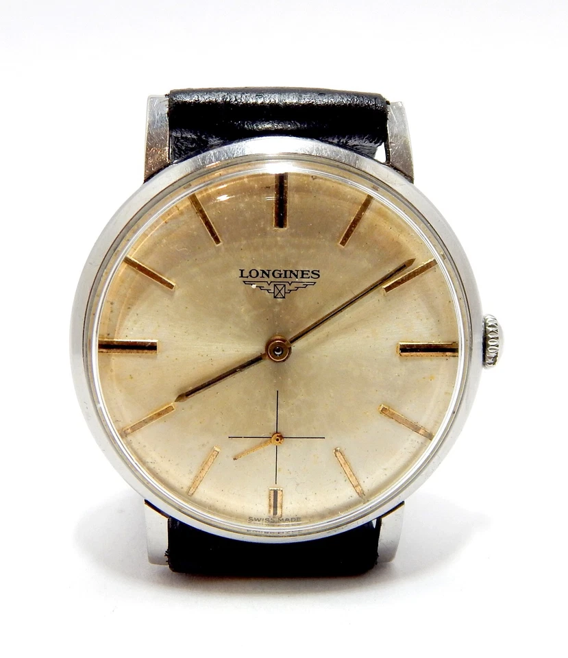 Reloj Vintage LONGINES Cuerda Manual Ref 8903-2 Caja Acero 35mm 1950c Hombre Funcionando Foto 4 de 4