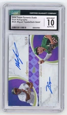 2024 TOPPS DYNAMIC DUALS AUTO SP /50 MIGUEL TEJADA / ZACH GELOF /50 CGC 10 #42