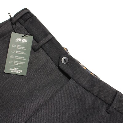 Meyer NWT Dress Pants Size 48 32 US Oslo Solid Gray Wool Blend