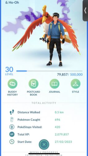 Pokemon Go Legendary Shadow Ho-Oh 30PTC @ccount - Picture 1 of 9