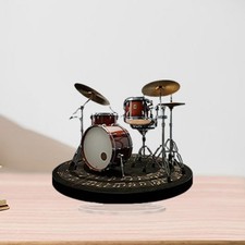 2D Drum Set Decoration Acrylic Decor Collecting Artwork Adornment Flat Tabletop