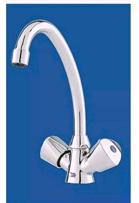 Belüftete Mischbatterie Küche Waschtisch Spültisch Wasserhahn Set Chrom für elektrische Warmwasserbereiter Hyco