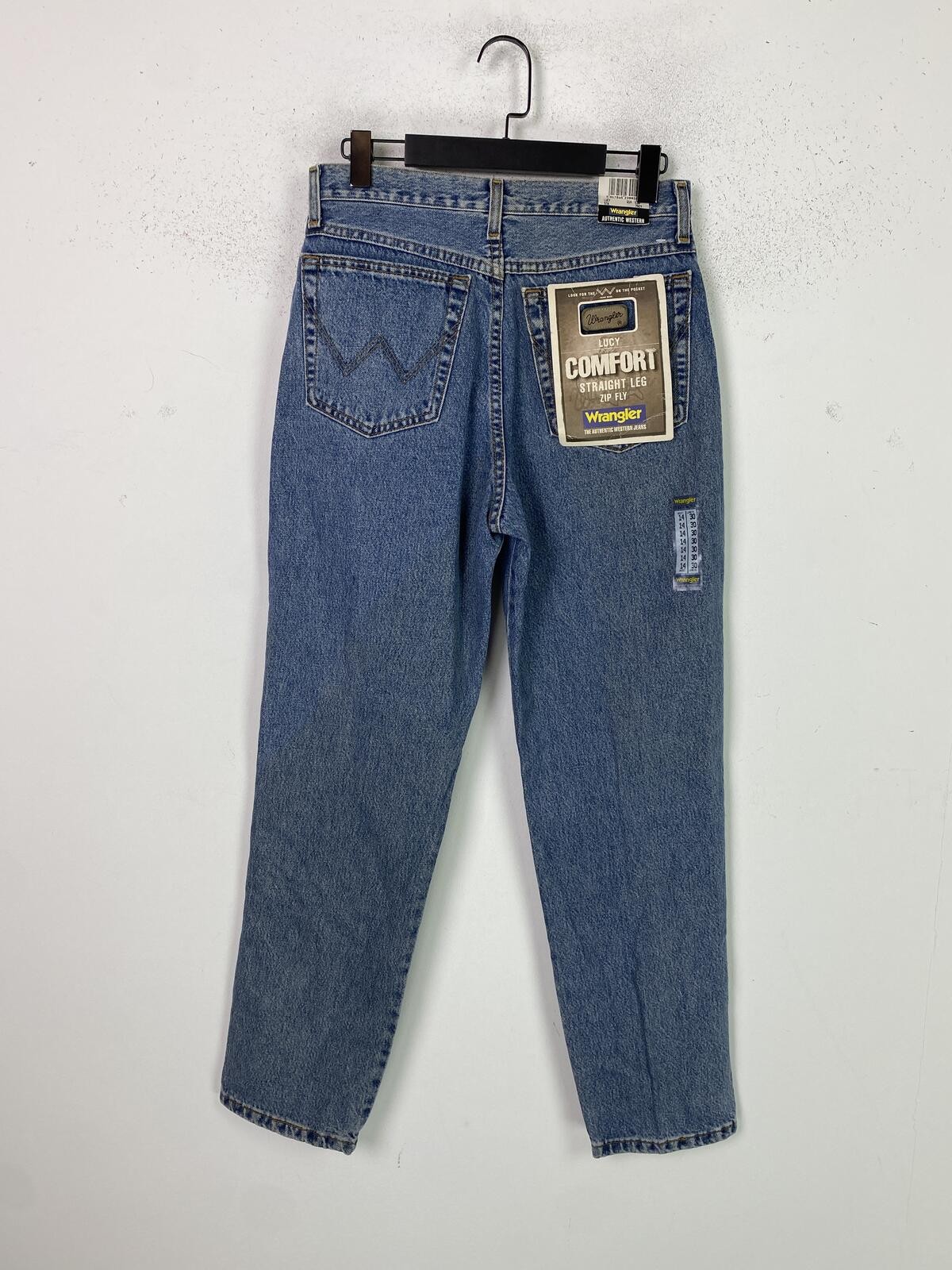 Wrangler Lucy Blue Straight Comfort Fit High Rise Jeans W14 L30 New image 7