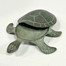 SEA TURTLE Box Sea Life Beach Trinket Storage Nautical Coastal ~ SPI Home 50810