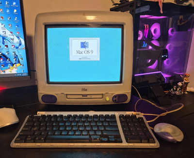 1999 Apple iMac G3 (Grape) working with mouse and keyboard