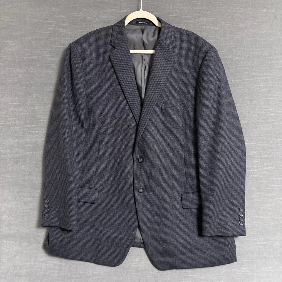 Abrigo Deportivo Joseph Feiss Dorado 46R Ejecutivo Azul Gris Cuadros Lana Blazer Chaqueta 48 Foto 2 de 4