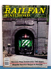 RAILFAN & RAILROAD MAGAZINE - APRIL 1993  STEVENS PASS   STEAM IN POLAND