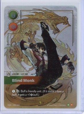リフトバウンド　riftbound オーバーナンバー　blind monk League of Legends Riftbound Origins Legend Lee Sin Blind Monk 304