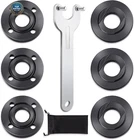 7PCS Angle Grinder Nut Flange Wrench, Premium Black, Silver