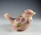 Fenton Burners Pink Satin Museum Collection 2002 Signed GLOWS