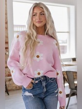 NWT Flower Knit Sweater