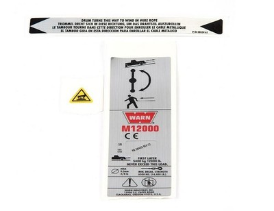 ウッドタグ定規マッチ箱ラベルなどNo.769 Warn 38424 Label Kit Replacement Decal Set for Off-Road Winches