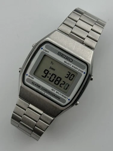 VERY RARE WORKING Vintage Seiko Digital Quartz Watch Alarm Chronograph Watch