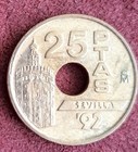 MONEDA 25 PESETAS AÑO 1992. EXPO 92. TORRE DEL ORO (SEVILLA) ERRORES