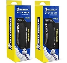 Set Of Two Michelin Pro4 Endurance V2 Clincher 700C Road Tires (Black, 700X23C)_