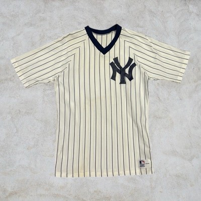 Vintage 80s New York Yankees Jersey Sand Knit Medalist MLB Women s Medium