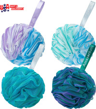 Loofah Sponge 75G/Piece, Exfoliating Bath Sponge Body Scrubber - Loofa Set of 4
