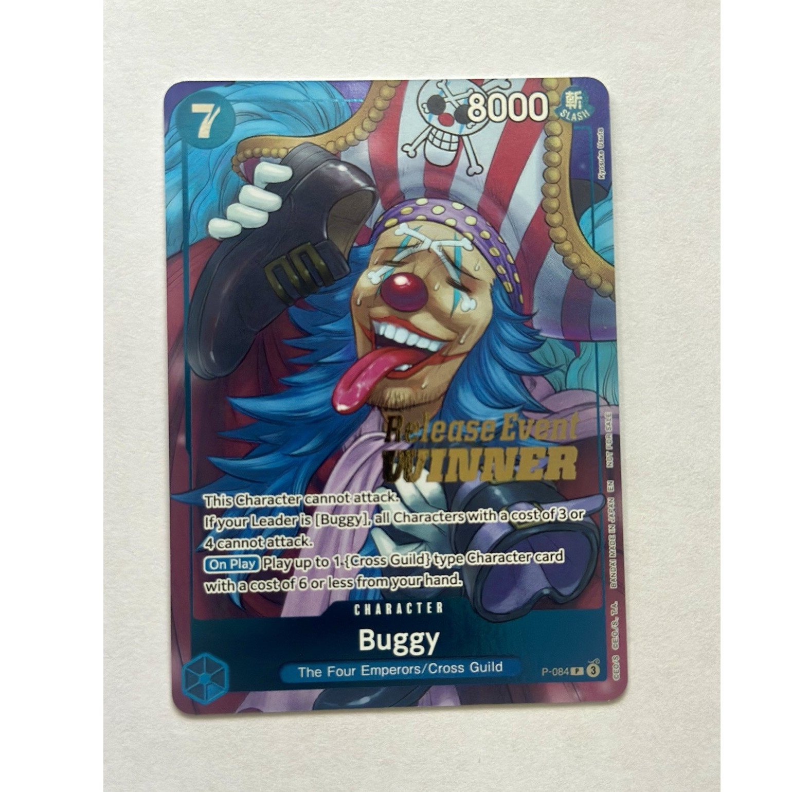 Buggy One Piece CCG Release Event Winner P-084 Character 8000