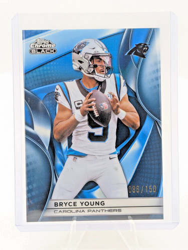 2025 Topps Chrome Black Bryce Young Blue Refractor /150 #17