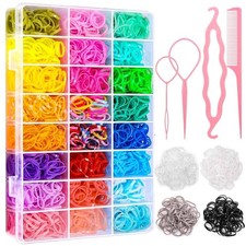 3000Pcs 28 Colors Hair Rubber Bands for Hair, Small Elastic Hair Ties with