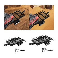 Remorque RC avec crochet d'attelage et rampes de remorquage pour voiture,