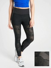 Athleta Phenom Camo 7/8 Tight-Black-Size XXS-NWOT