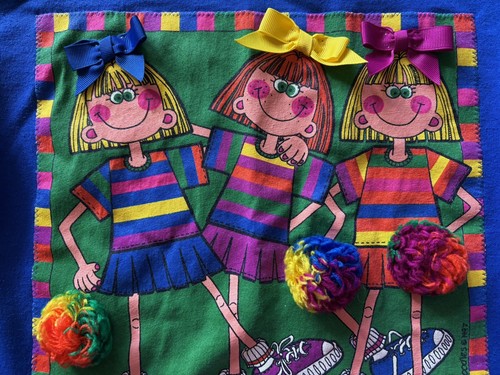 1997 Vintage Zoodles Girls Sweatshirt Cheerleaders Bows Pompoms - 4 - Picture 2 of 4