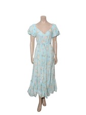 LOVESHACKFANCY Floral Estelle Puff Sleeve Maxi Dress (SIZE 8)