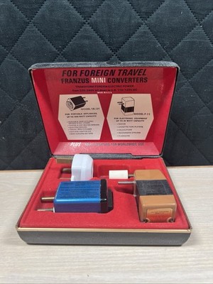 Franzus TK-7 Foreign Travel Voltage Converter Kit 4 Piece Adapter Set F-11 18/21