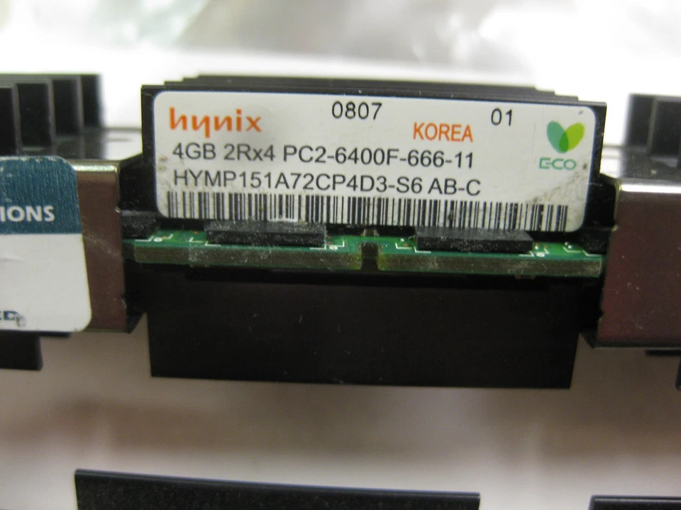 2 x 4 GB Hynix  DDR2-667 PC2-6400 MacPro 1.1 2,1 3.1 APPLE HEAT SINK - Image 2 of 4