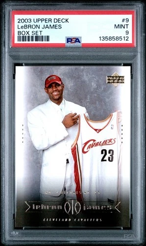 2003-04 Upper Deck Lebron James Box Set #9 Rookie Card RC PSA 9