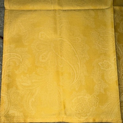 VENT DU SUD Dark Yellow French Cotton Set of 8 Napkins 18 X 18  NWOT