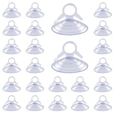 24 PCS Glass Strong Transparent Suction Cups, Windshield Sunshade Dovetail Su...