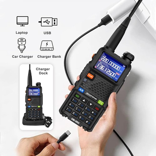 BAOFENG GM-5RH Walkie Talkie 999 canali schermo LCD 1,77 pollici radio bidirezionale GMRS - Foto 4 di 7