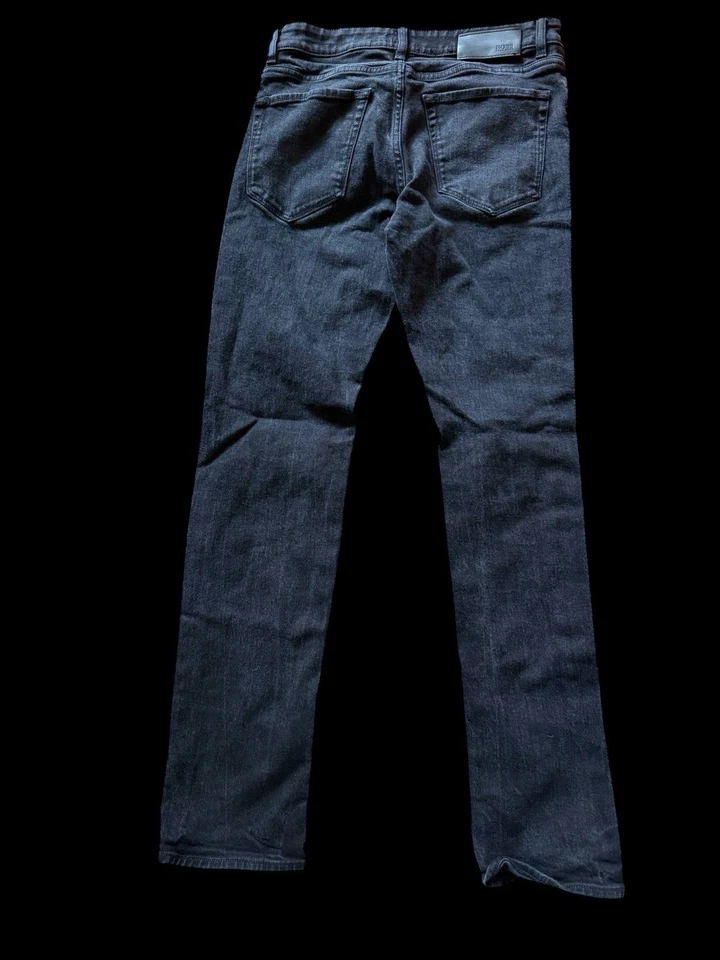 Pantalones de mezclilla Hugo Boss Candiani 30x32 (30x30) negros italianos premium elásticos ciudad Foto 3 de 4