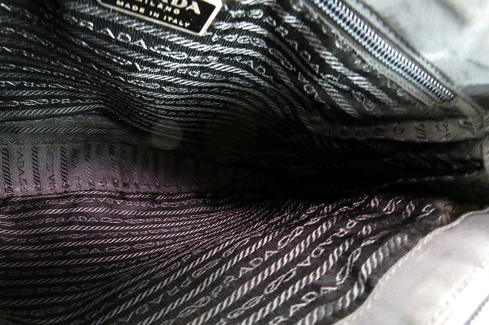 Authentic PRADA Black Nylon Tote Bag Purse #62714 thumbnail 16